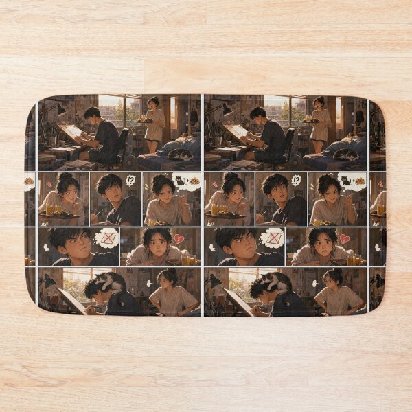 Item preview, Student Life Cozy Reading Room Comic Print designed and sold by Grafititee.