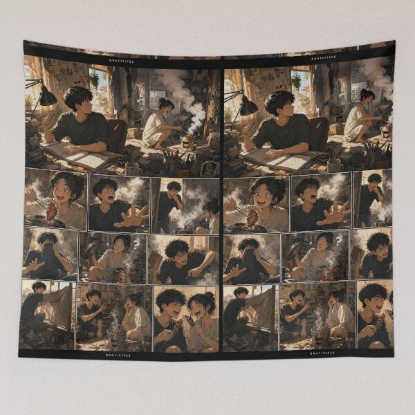Item preview, Student Life Cozy Reading Room Comic Print designed and sold by Grafititee.