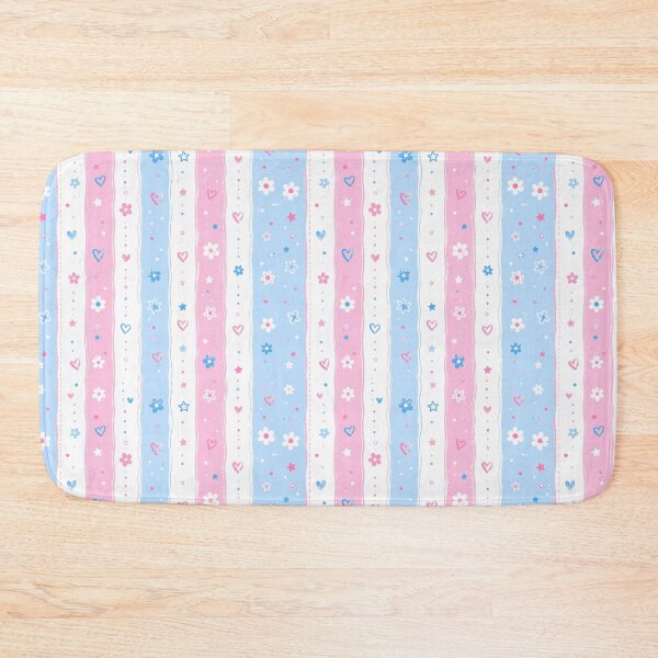Item preview, Pastel Floral Stripe Phone Case Gift For Girls | Cute Pink And Blue Heart Journal For Mom | Whimsical Daisy Striped Blanket For Grandma | Aesthetic Soft Stripe Tote Bag for Students designed and sold by VivaFy.