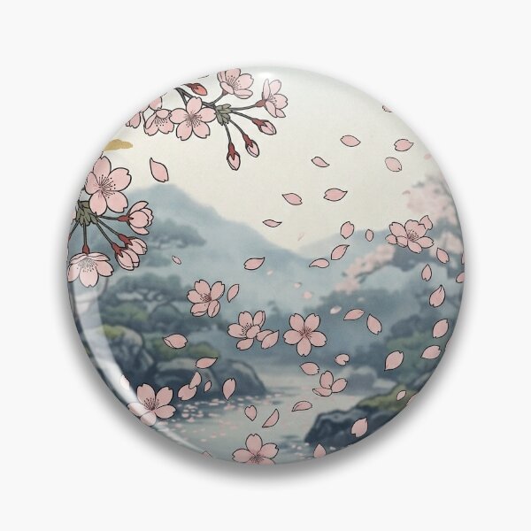 Item preview, Cherry Blossom Art Poster, Falling Sakura Petals, Japanese Spring Landscape, Ukiyo-e Inspired Wall Art, Japandi Japanese Aesthetic designed and sold by Sakura-Yudouhu.