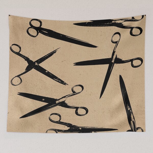 Item preview, Scissors, used look, hairstyle, separation, tailor, craft, new beginning designed and sold by Luzi Illustrella.