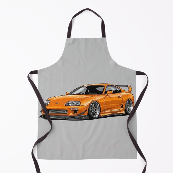 Item preview, Toyota Supra MK4 Orange JDM Custom Stance Twin Turbo Car Illustration Art designed and sold by Motorline44.