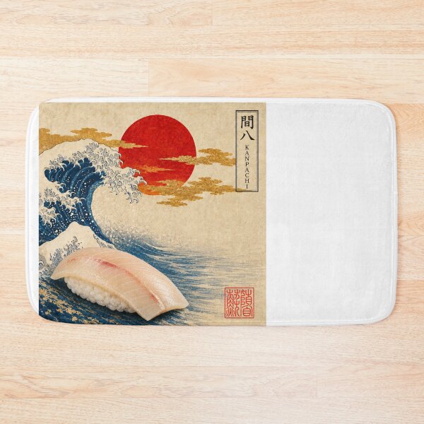 Item preview, Kanpachi Amberjack Nigiri — Ukiyo-e Japanese Sushi Art Tee designed and sold by nurusubetei.