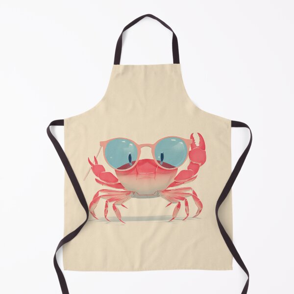 Item preview, CRAB IN GLASSES – Modern Home Art Print designed and sold by MarkedArtPrints.