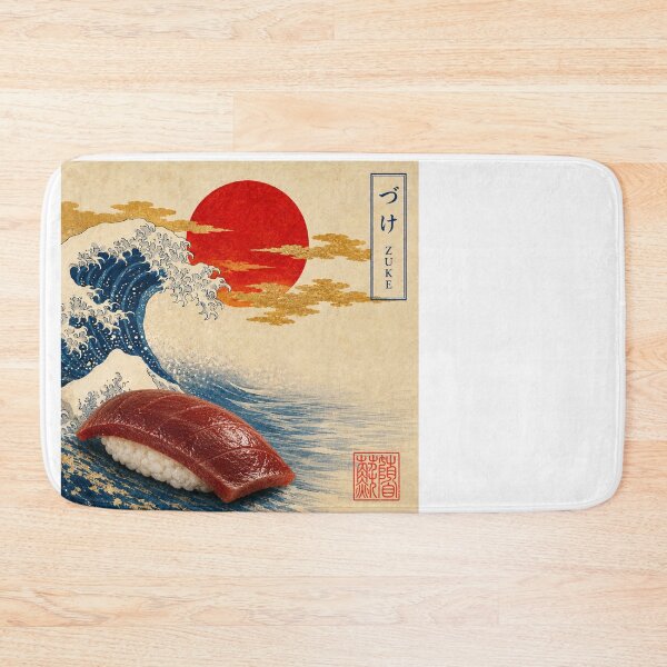 Item preview, Zuke Marinated Tuna Nigiri — Ukiyo-e Japanese Sushi Art Tee designed and sold by nurusubetei.