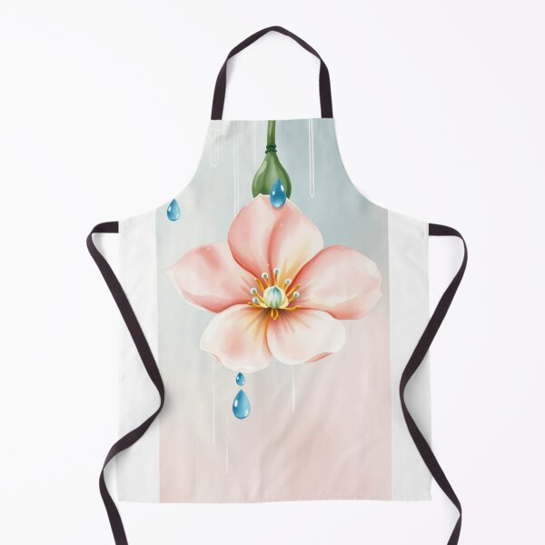 Item preview, Watercolor Pink Blossom with Falling Water Droplets designed and sold by Vida e Arte.
