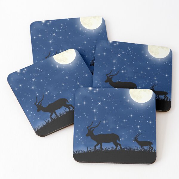 Item preview, Enchanting Moonlight Gazelle Night | Dreamy Wildlife Nature Art Nature Lover designed and sold by Art IN Pack.