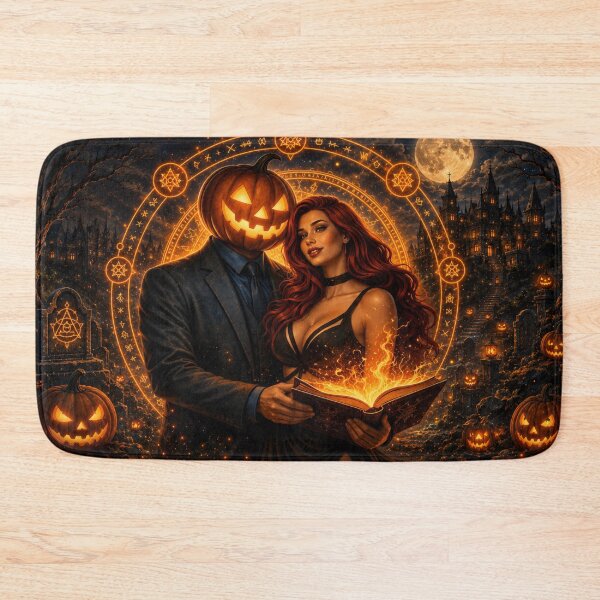 Item preview, Headless Horseman Enchanted Spellbook – Romantic Halloween Fantasy Art Print designed and sold by TheHorsemanRidesAgain.