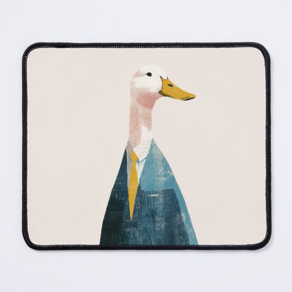 Item preview, DUCK IN SUIT – Modern Home Art Print designed and sold by MarkedArtPrints.