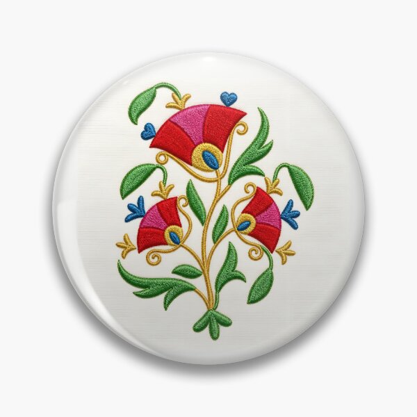 Item preview, Uzbekistan Suzani Floral Embroidery  designed and sold by Vicky Brago-Mitchell®.