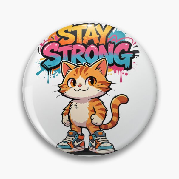 Item preview, Stay Strong Cat Graffiti Art designed and sold by LINSSEX Style • Urban & Sport Streetwear.
