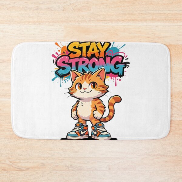 Item preview, Stay Strong Cat Graffiti Art designed and sold by LINSSEX Style • Urban & Sport Streetwear.