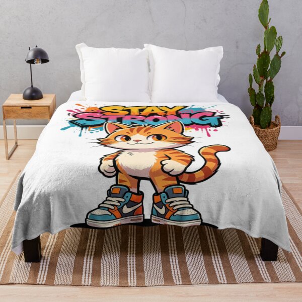Item preview, Stay Strong Cat Graffiti Art designed and sold by LINSSEX Style • Urban & Sport Streetwear.