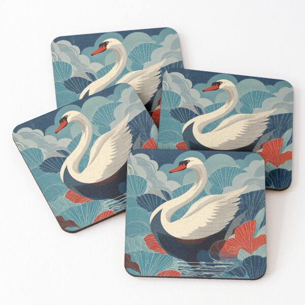 Item preview, JAPANESE SWAN – Modern Home Art Print designed and sold by MarkedArtPrints.