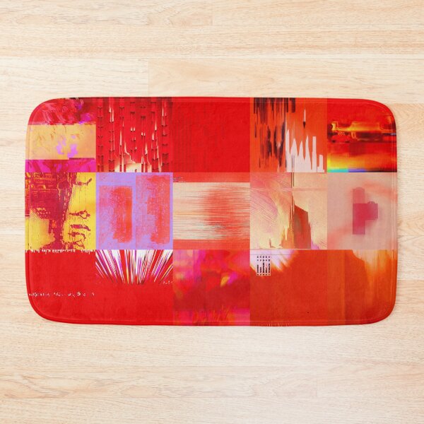 Item preview, Where You Can Gradient Abstract Red Glitch Art Mosaic Cyberpunk Grid Collage designed and sold by Terry Bain.