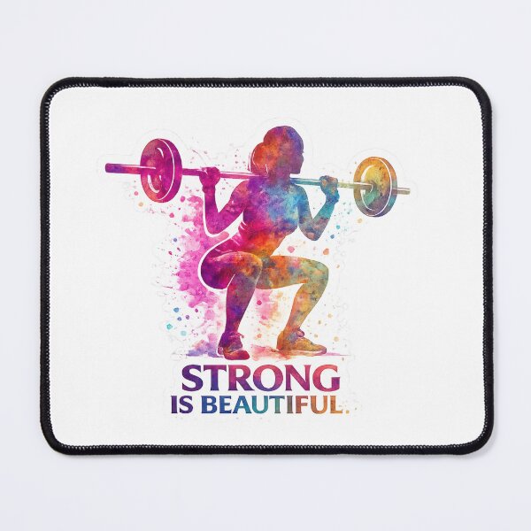 Item preview, Strong Is Beautiful Watercolor Squat Female Fitness designed and sold by Digistore1221.