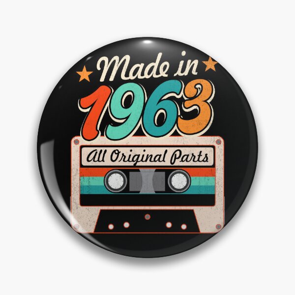 Item preview, Made in 1963 Vintage Original Parts, 63rd Birthday Retro Cassette Tape Gift designed and sold by FernaRoje.