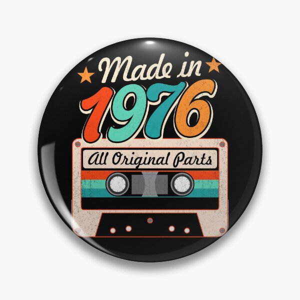Item preview, Made in 1976 Vintage Original Parts, 50th Birthday Retro Cassette Tape Gift designed and sold by FernaRoje.
