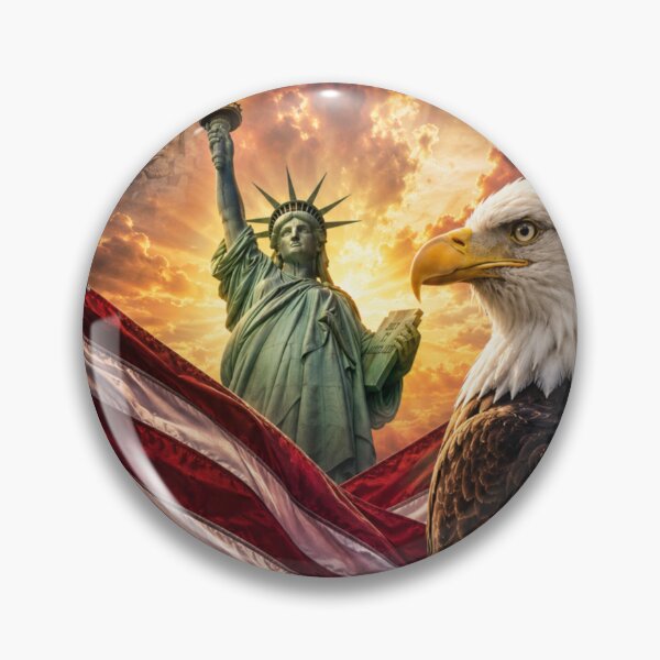 Item preview, In Her Glory – Patriotic Eagle and Lady Liberty designed and sold by Kimberly Palmer.