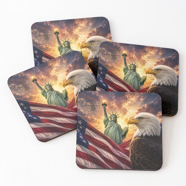 Item preview, In Her Glory – Patriotic Eagle and Lady Liberty designed and sold by Kimberly Palmer.