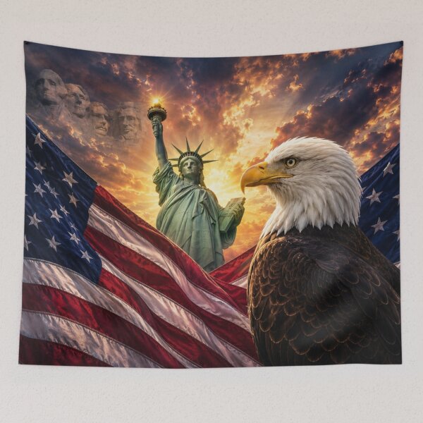 Item preview, In Her Glory – Patriotic Eagle and Lady Liberty designed and sold by Kimberly Palmer.