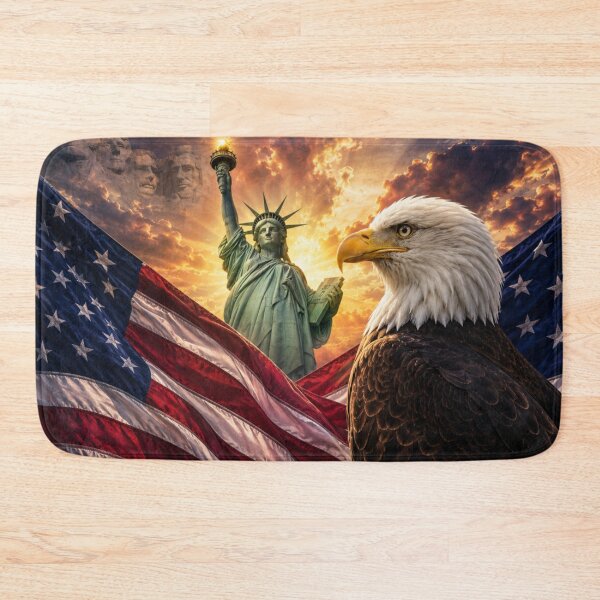 Item preview, In Her Glory – Patriotic Eagle and Lady Liberty designed and sold by Kimberly Palmer.
