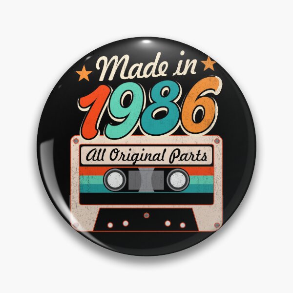 Item preview, Made in 1986 Vintage Original Parts, 40th Birthday Retro Cassette Tape Gift designed and sold by FernaRoje.