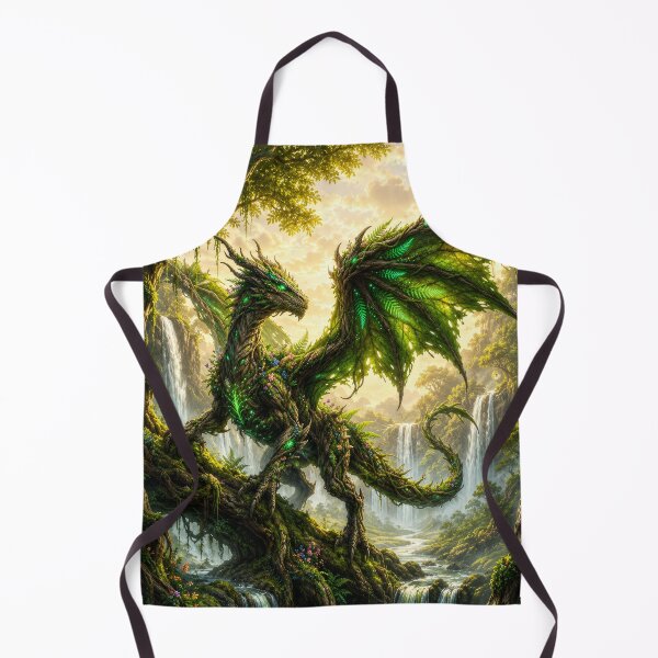 Item preview, Ancient Forest Dragon | Enchanted Waterfall Fantasy Art designed and sold by DrakariArt.