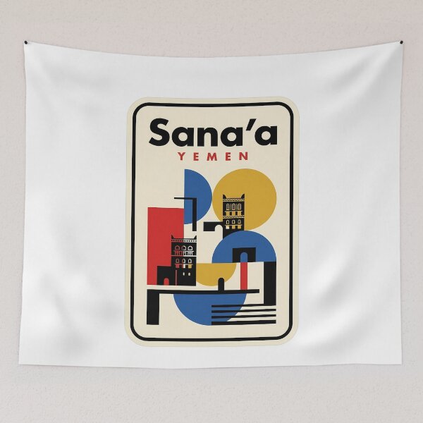 Item preview, Sana'a Yemen Modern Geometric Architecture Mid-Century Aesthetic designed and sold by k3rstman1.