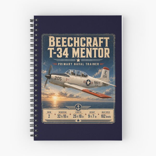 Item preview, Beechcraft T-34 Mentor Primary Naval Trainer Vintage Aviation Poster designed and sold by Swanny's Custom T-shirt and Gift Designs.