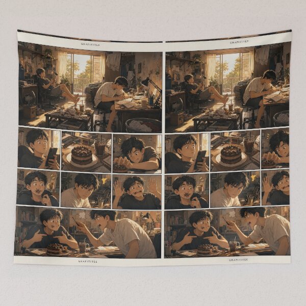 Item preview, Student Life Cozy Reading Room Comic Print designed and sold by Grafititee.