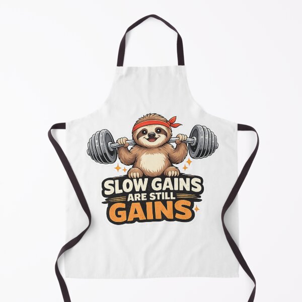 Item preview, Slow Gains Are Still Gains Cute Sloth Gym designed and sold by Digistore1221.
