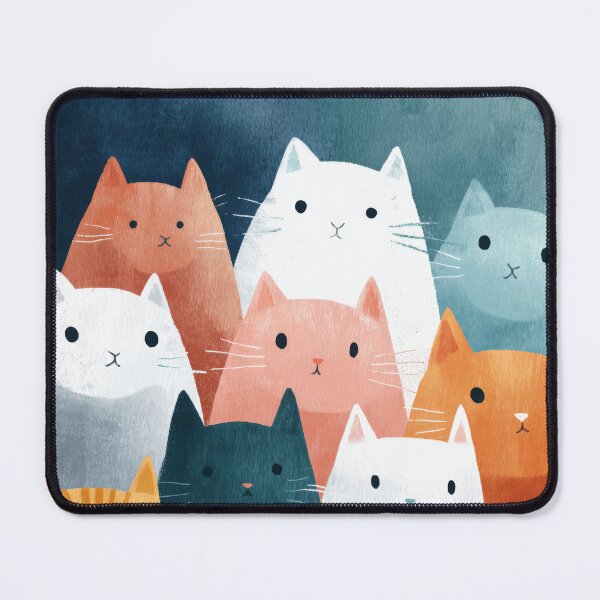 Item preview, CATS STARING ART – Modern Home Art Print designed and sold by MarkedArtPrints.