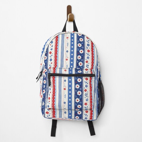 Item preview, Red White And Blue Floral Stripe Phone Case For Mom | Patriotic Daisy Pattern Journal For Teachers | Americana Stars And Stripes Blanket For Girls | Fourth Of July Floral Tote Bag For Students designed and sold by VivaFy.