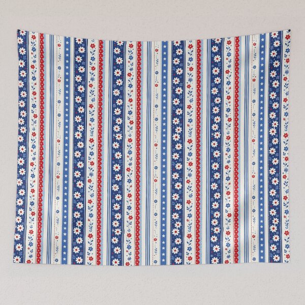 Item preview, Red White And Blue Floral Stripe Phone Case For Mom | Patriotic Daisy Pattern Journal For Teachers | Americana Stars And Stripes Blanket For Girls | Fourth Of July Floral Tote Bag For Students designed and sold by VivaFy.