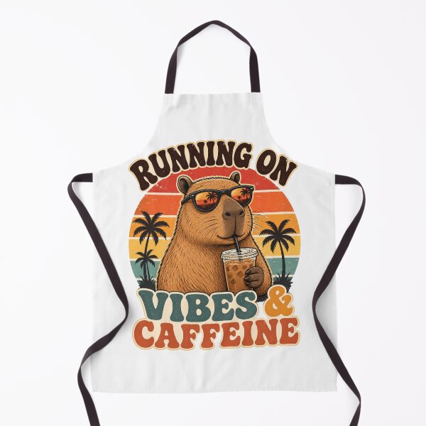 Item preview, Capybara Running On Vibes And Caffeine designed and sold by plam50.