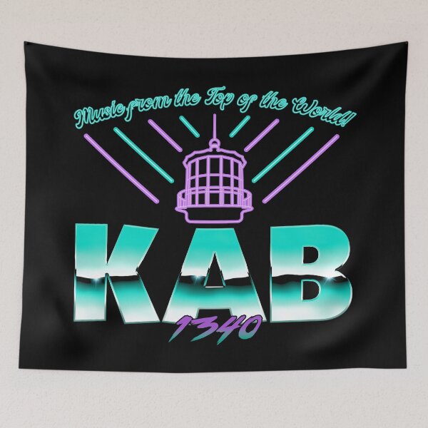 Item preview, KAB 1340 Radio Neon 80s Retrowave The Fog designed and sold by Power Up Prints.