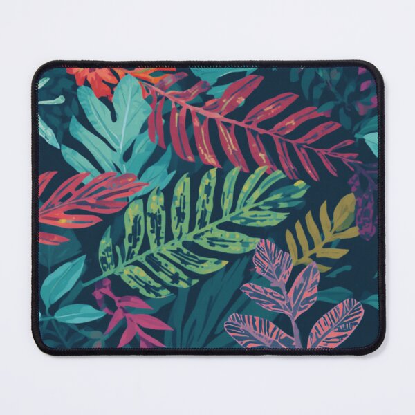 Item preview, Midnight Jungle: Electric Fern & Tropical Leaf Pattern designed and sold by LiveLearnCreate.