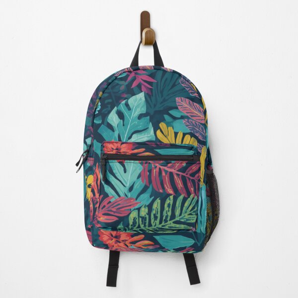 Item preview, Midnight Jungle: Electric Fern & Tropical Leaf Pattern designed and sold by LiveLearnCreate.