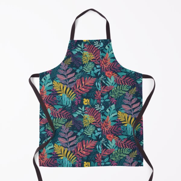 Item preview, Midnight Jungle: Electric Fern & Tropical Leaf Pattern designed and sold by LiveLearnCreate.
