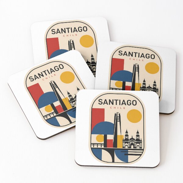 Item preview, Santiago Chile Geometric Retro Travel Art designed and sold by k3rstman1.