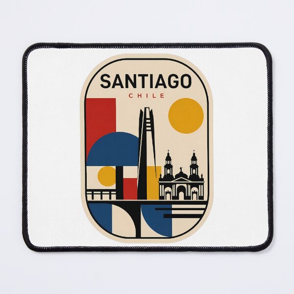 Item preview, Santiago Chile Geometric Retro Travel Art designed and sold by k3rstman1.