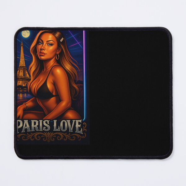 Item preview, Paris Love – Eiffel Tower Neon Nights | Romantic Paris Fashion Art Print designed and sold by DyfunctionalTee.