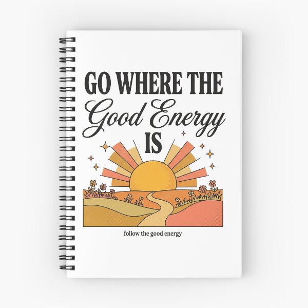 Item preview, Go Where The Good Energy Is — Retro Sunset designed and sold by PlushFutura.