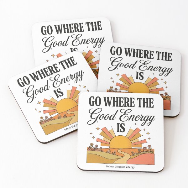 Item preview, Go Where The Good Energy Is — Retro Sunset designed and sold by PlushFutura.