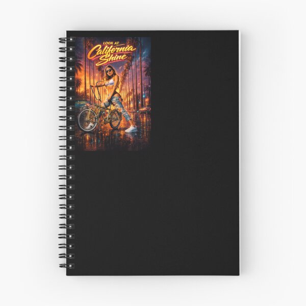 Item preview, Look at California Shine – Lowrider Bicycle Sunset Neon Art Print designed and sold by DyfunctionalTee.