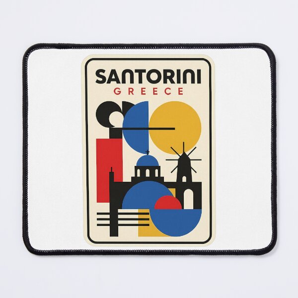 Item preview, Santorini Greece Abstract Geometric Mediterranean Travel designed and sold by k3rstman1.