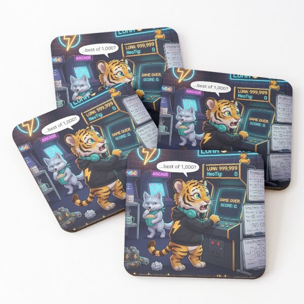 Item preview, Funny AI Tiger Cub Game Over Score Zero — Luna High Score 1987 — NeoTigLuna designed and sold by NeoTigLuna.