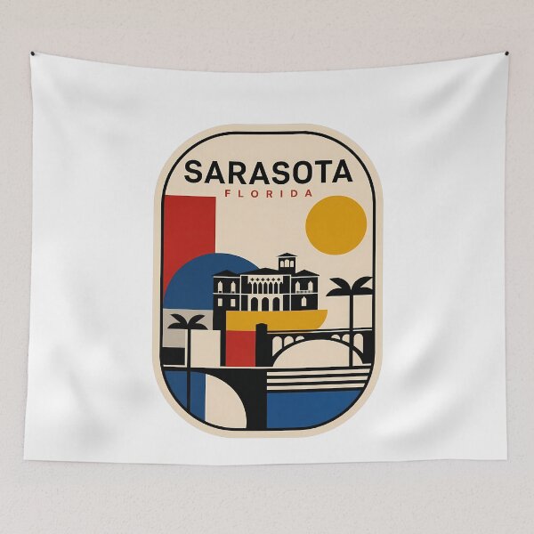 Item preview, Retro Sarasota Florida Geometric Landmark Travel Style designed and sold by k3rstman1.