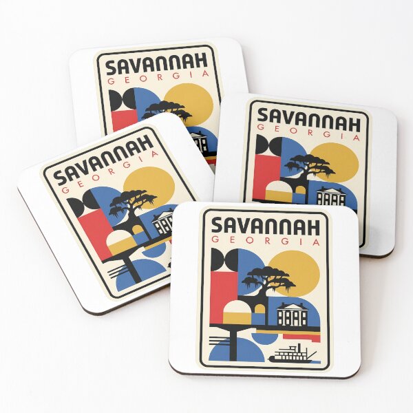 Item preview, Savannah Georgia Retro Geometric Travel Art designed and sold by k3rstman1.